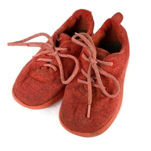 Allbirds Kid’s Smallbirds Wool Runners Lace Up Sneakers in Orange